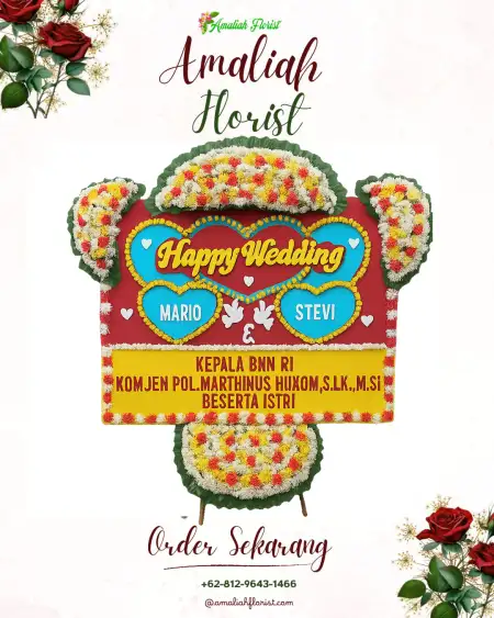 Papan Bunga Pernikahan Keprabon